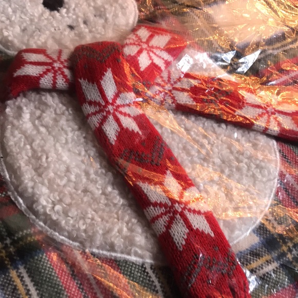 Pottery Barn Cute and Cuddly Archie The Snowman Applique Plaid Pillow Cover ☃️ - Picture 8 of 16
